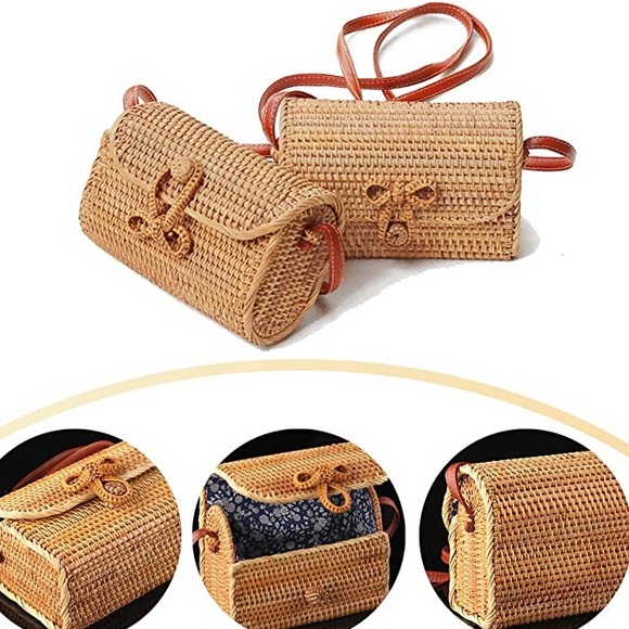 Natural Handmade Woven Purse Handbags - Picture 1 of 8